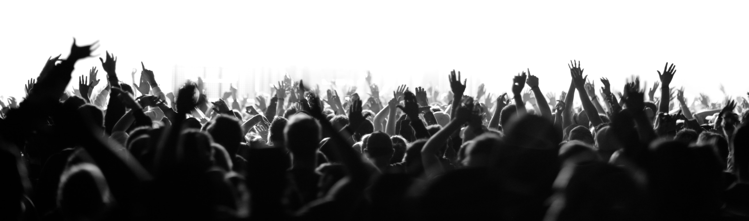 Shot of a live crowd at a concert